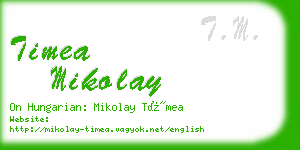 timea mikolay business card